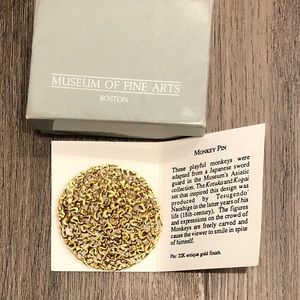 BRAND NEW - MFA Boston - 22K “100 Monkey” Broach